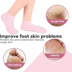 Silicone Socks for Women & Men | Full Foot Gel Heel Socks | Moisturizing Foot Protector for Heel Pain