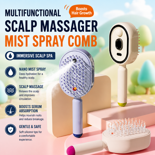 MassageMist™ Hair Brush - RedLight Therapy