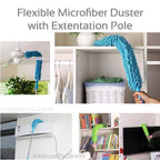 Flexible Fan Duster – Long Handle Microfiber Cleaner