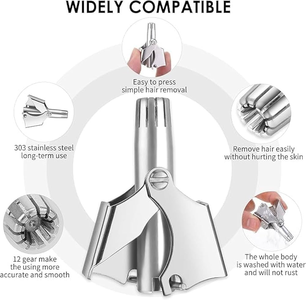 Stainless Steel Nose & Ear Hair Trimmer