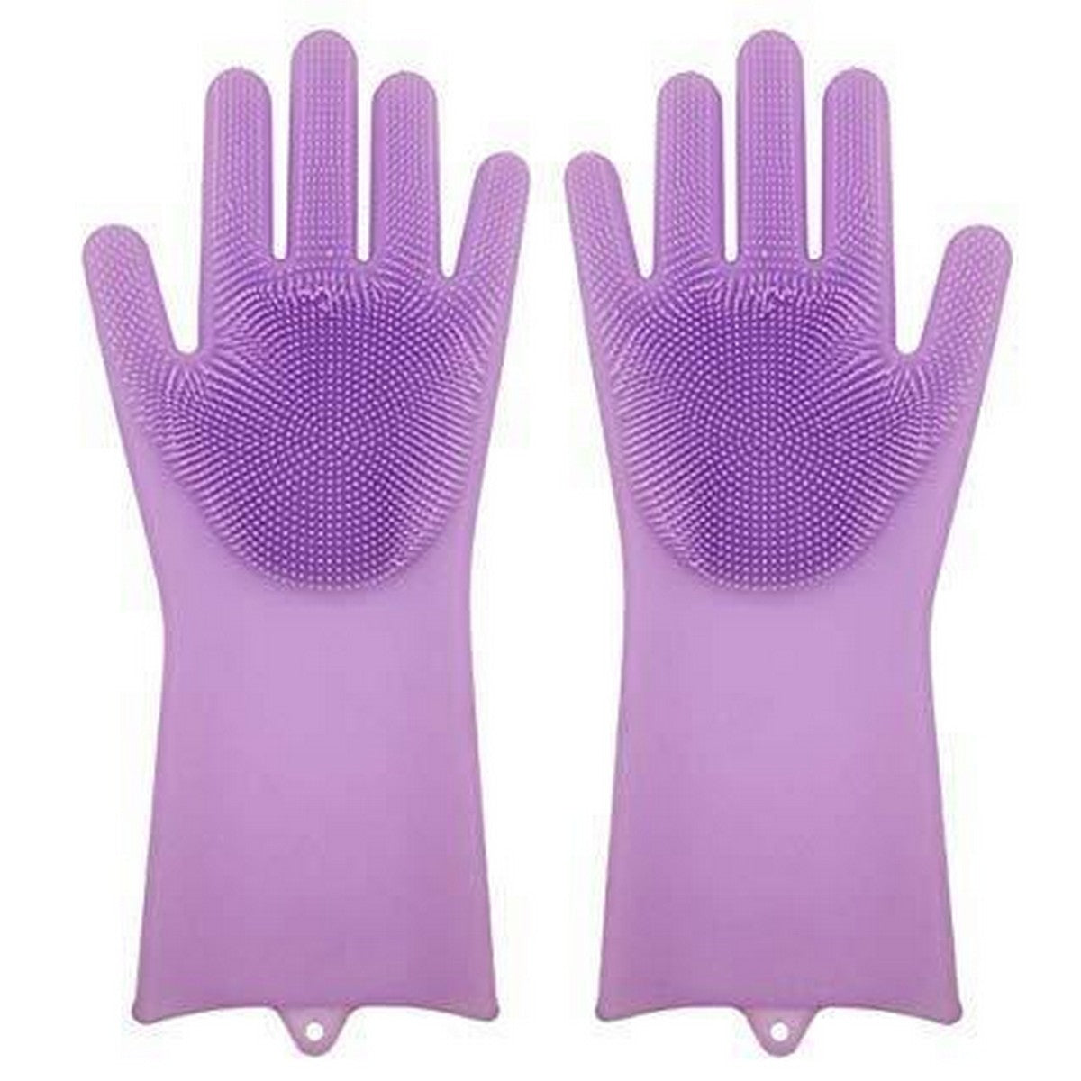 Dishwashing Gloves with Scrubber – Reusable Silicone Cleaning Gloves