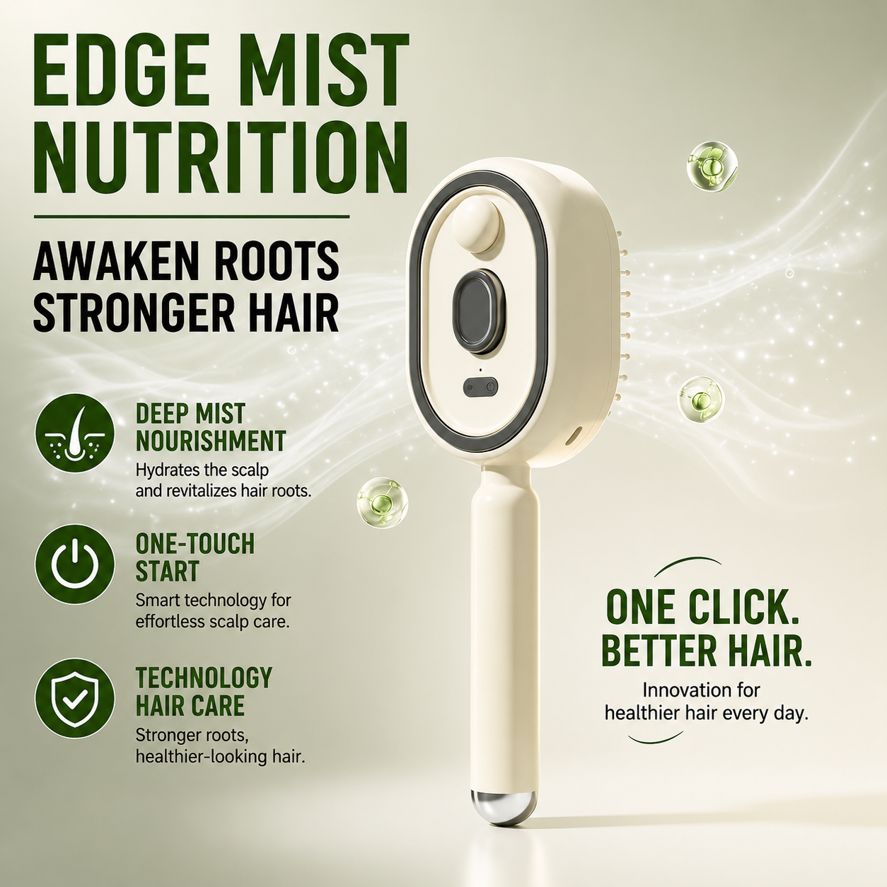 MassageMist™ Hair Brush - RedLight Therapy