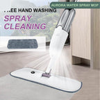 Water Spray Mop – 360° Rotating Microfiber Floor Cleaning Mop with Refillable 360ml Bottle & Washable Pads