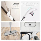 Water Spray Mop – 360° Rotating Microfiber Floor Cleaning Mop with Refillable 360ml Bottle & Washable Pads
