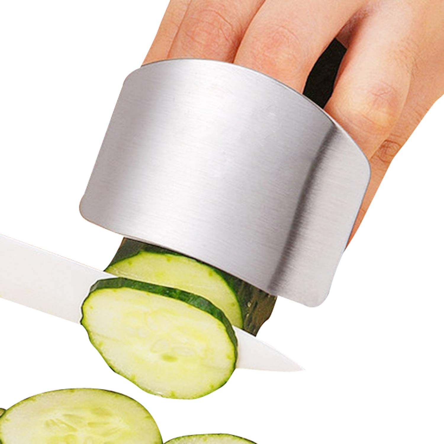 Stainless Steel Finger Guard  – Adjustable Kitchen Knife Protector for Safe Slicing