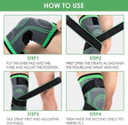 Knee Support Band – 3D Pressure Weaving Adjustable Knee Brace for Pain Relief & Injury Protection