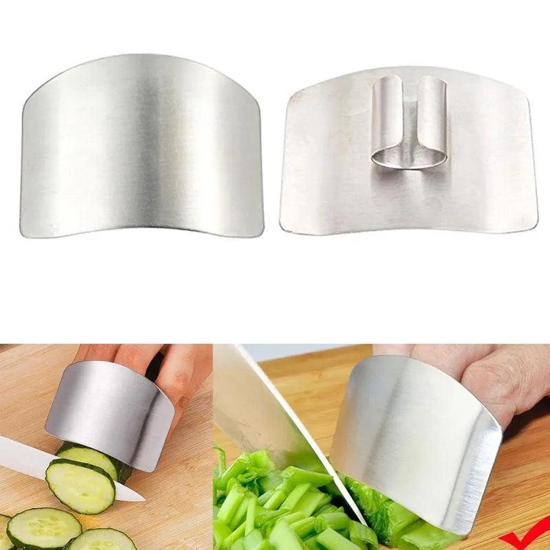 Stainless Steel Finger Guard  – Adjustable Kitchen Knife Protector for Safe Slicing