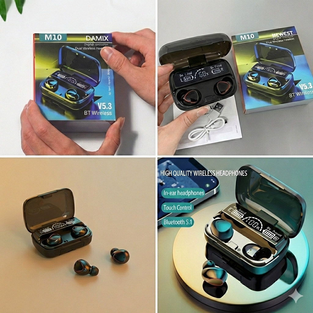 M10 TWS Waterproof 5.3 Earbuds – OurFinds