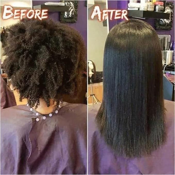 Hair Straightener Comb 2-in-1 Straightening Brush for Smooth