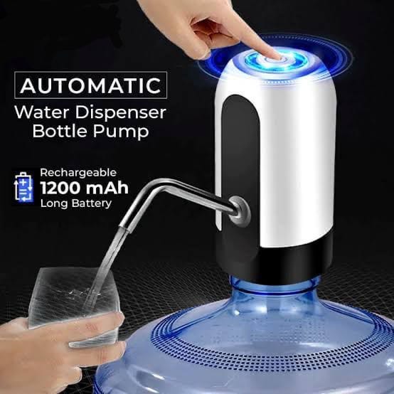 Portable Electric Water Dispenser – USB Rechargeable Bottle Pump for 19L & 20L Bottles