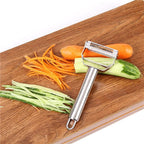 Stainless Steel 2-in-1 Vegetable Peeler & Julienne Cutter – Multi-Function Slicer & Grater