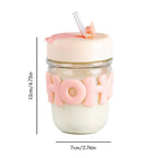 HOHO 2-in-1 Glass Sipper Bottle – 400 ml (Random Colour)