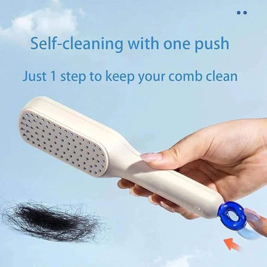 Self-Cleaning Hair Brush – One-Click Comb for Easy, Gentle Styling