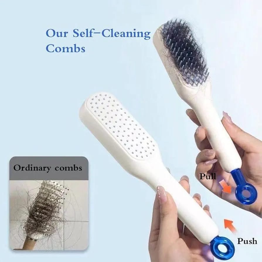 Self-Cleaning Hair Brush – One-Click Comb for Easy, Gentle Styling