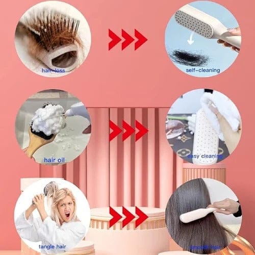 Self-Cleaning Hair Brush – One-Click Comb for Easy, Gentle Styling