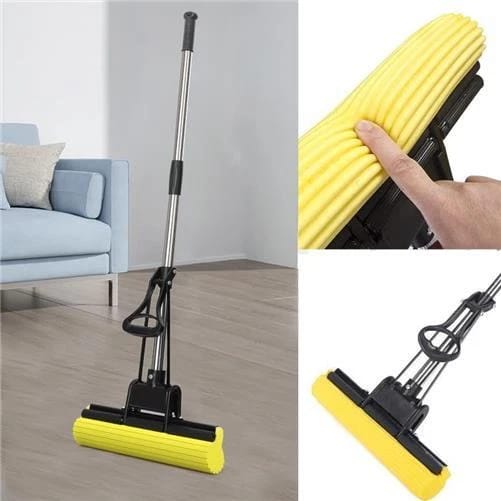 Single Roller PVA Sponge Floor Mop – Effortless Deep Cleaning for All Floors