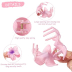 POOKIE Flower Hair Claw Clips – Pack of 2 (Random Colours)