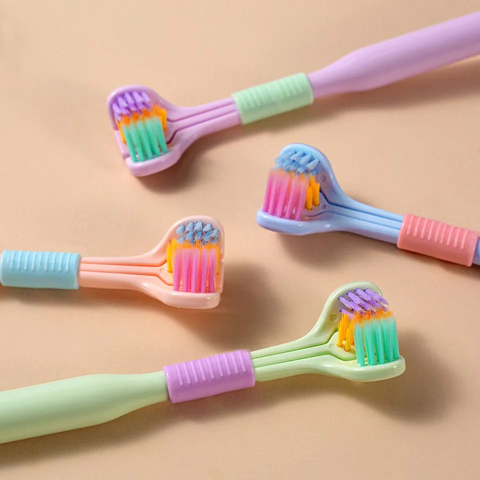 3-Sided Ultra-Soft Toothbrush – Gentle & Efficient Cleaning for Adults