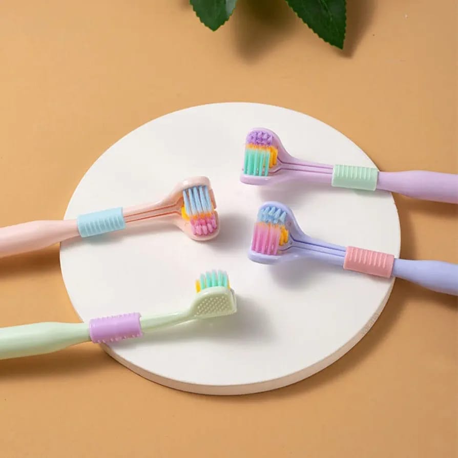 3-Sided Ultra-Soft Toothbrush – Gentle & Efficient Cleaning for Adults