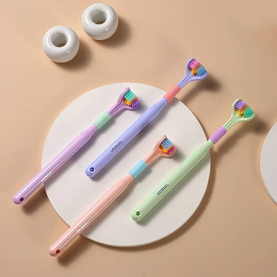 3-Sided Ultra-Soft Toothbrush – Gentle & Efficient Cleaning for Adults