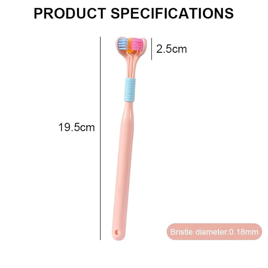 3-Sided Ultra-Soft Toothbrush – Gentle & Efficient Cleaning for Adults