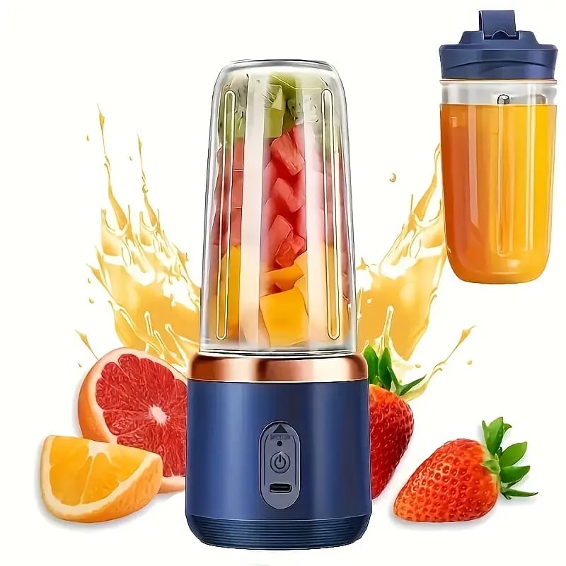 Portable Electric Juicer Cup – 300ML Smoothie Blender with Stainless Steel Blades