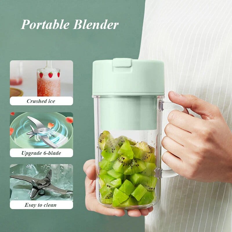 Portable Cup Juicer Blender Bottle – 6 Blades, Rechargeable Smoothie Maker