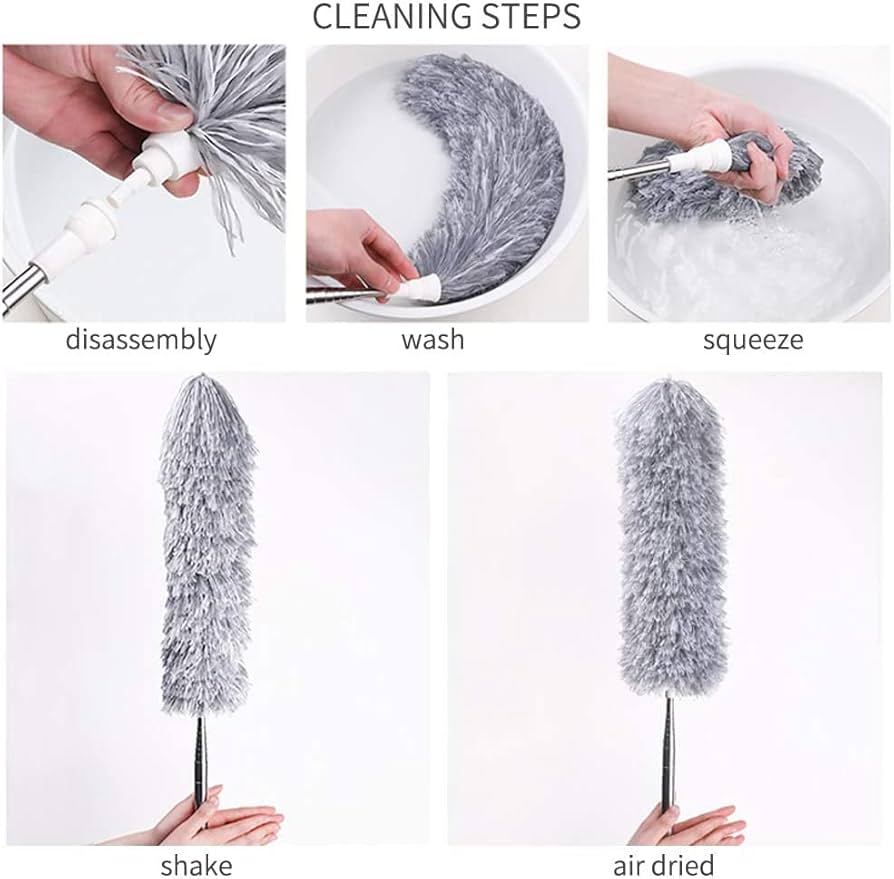 Microfiber cleaing Duster with Steel Rod – High Reach Ceiling Fan & Wall Cleaner