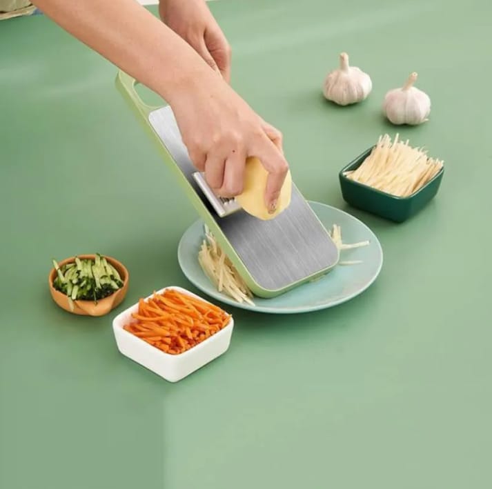 Stainless Steel Vegetable Cutter Set | Kitchen Slicer, Grinder & Garlic Masher
