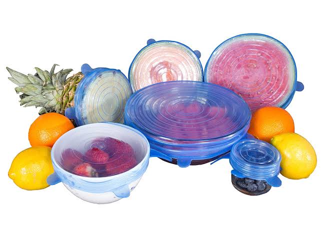 6-Piece Silicone Stretch Lids – Reusable Airtight Bowl & Food Container Covers