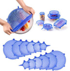 6-Piece Silicone Stretch Lids – Reusable Airtight Bowl & Food Container Covers