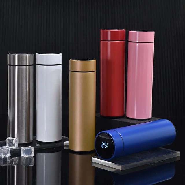 Smart LED Temperature Water Bottle – 500ml Stainless Steel Vacuum Flask with Display