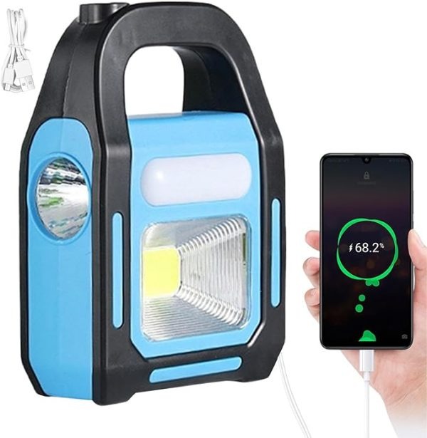 Rechargeable Solar Camping Light – Waterproof LED Portable Lamp with USB Charging