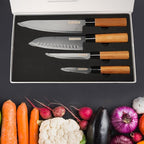 4-Piece Japanese Zillinger Knife Set – Ultra Sharp Stainless Steel Kitchen Knives