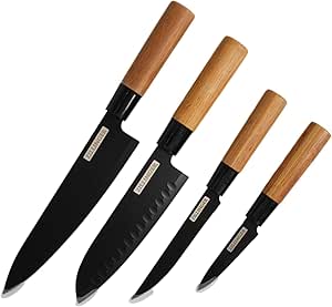 4-Piece Japanese Zillinger Knife Set – Ultra Sharp Stainless Steel Kitchen Knives