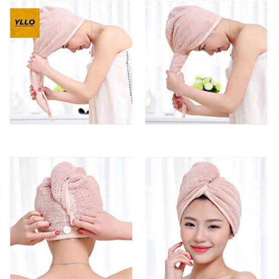 Magic Suction Hair-Dry Cap Towel – Quick-Dry Microfiber Turban Wrap
