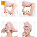 Magic Suction Hair-Dry Cap Towel – Quick-Dry Microfiber Turban Wrap
