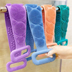 Silicone Body Scrubber Belt – Exfoliating Back & Body Shower Brush (Random Color)