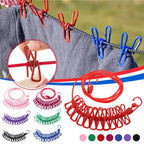 Portable Retractable Clothesline with 12 Clips – Outdoor & Travel Drying Rope