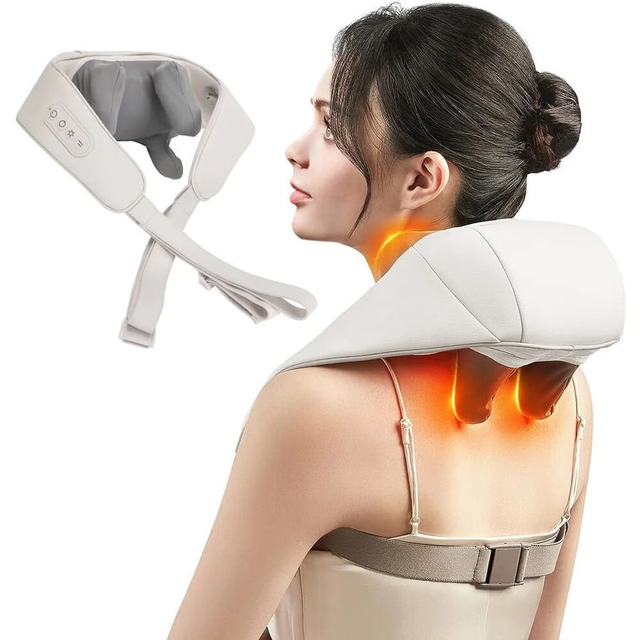 MM5141 Shoulder & Back Massager with Heat – 6D Shiatsu Neck Relief Device