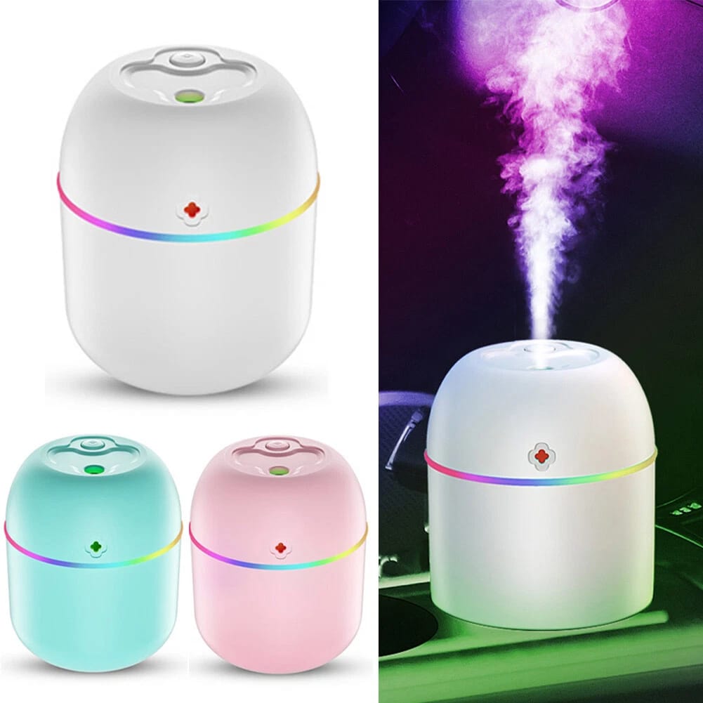 Mini Humidifier with LED Night Light – Portable Air Freshener & Aroma Diffuser for Home & Office