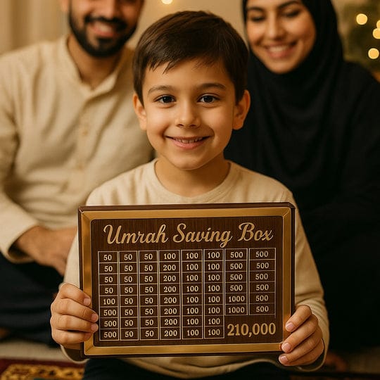 Umrah Savings Box – Islamic Coin Bank for Daily Charity & Travel Savings