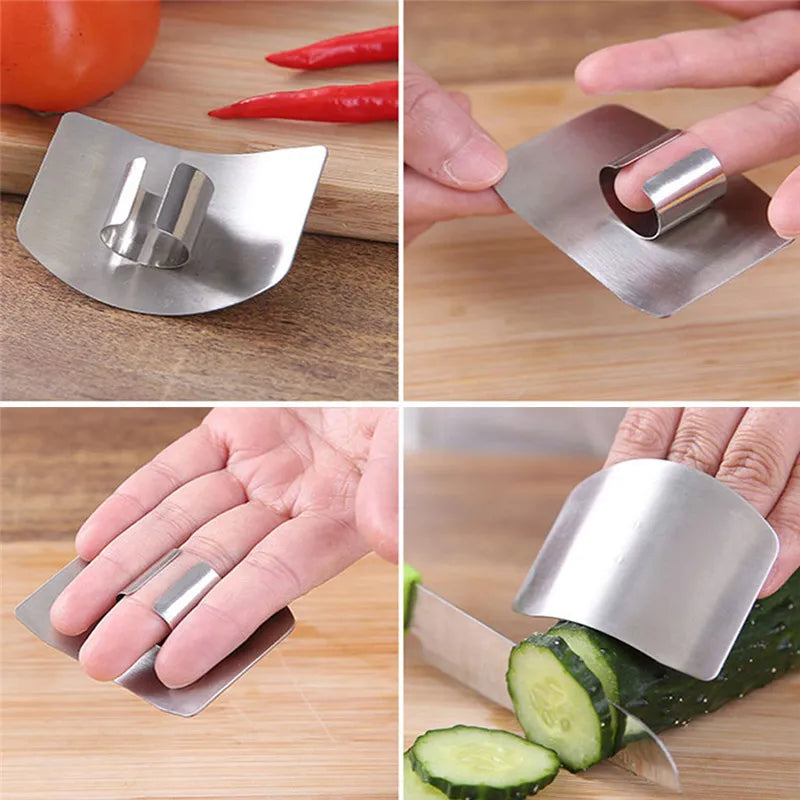 Stainless Steel Finger Guard  – Adjustable Kitchen Knife Protector for Safe Slicing
