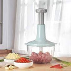Hand Press Food Chopper – Manual Vegetable & Fruit Cutter