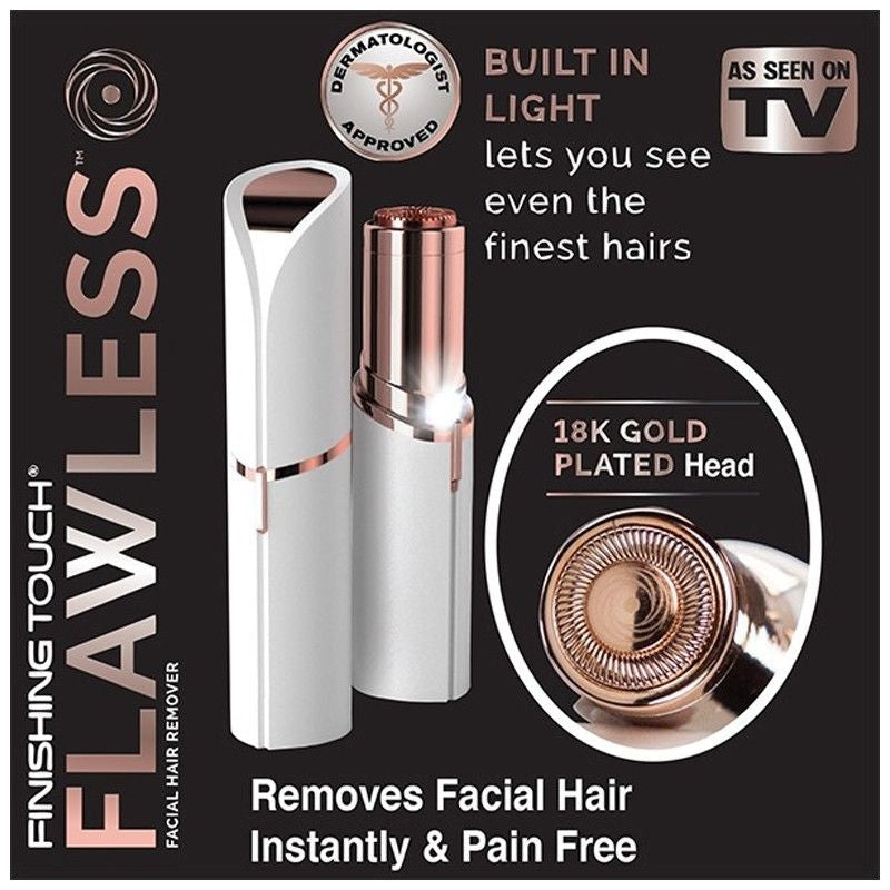 Rechargeable Flawless Facial Hair Remover with USB Cable
